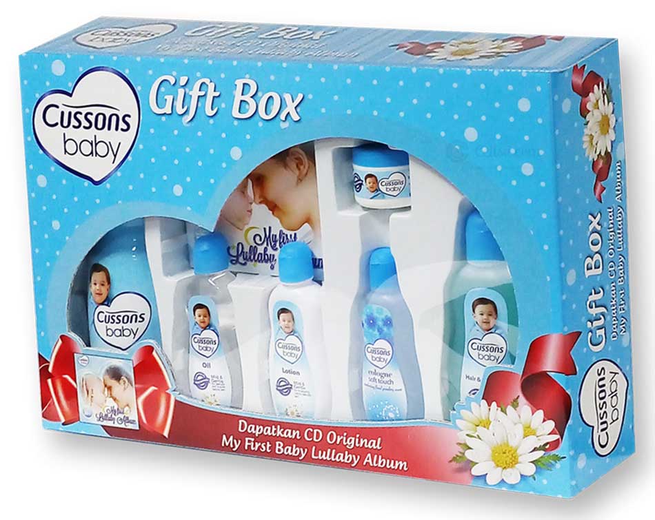 Cussons Baby Mild & Gentle Gift Box 7pcs Set Blue - Baby Gift Sets & Combo