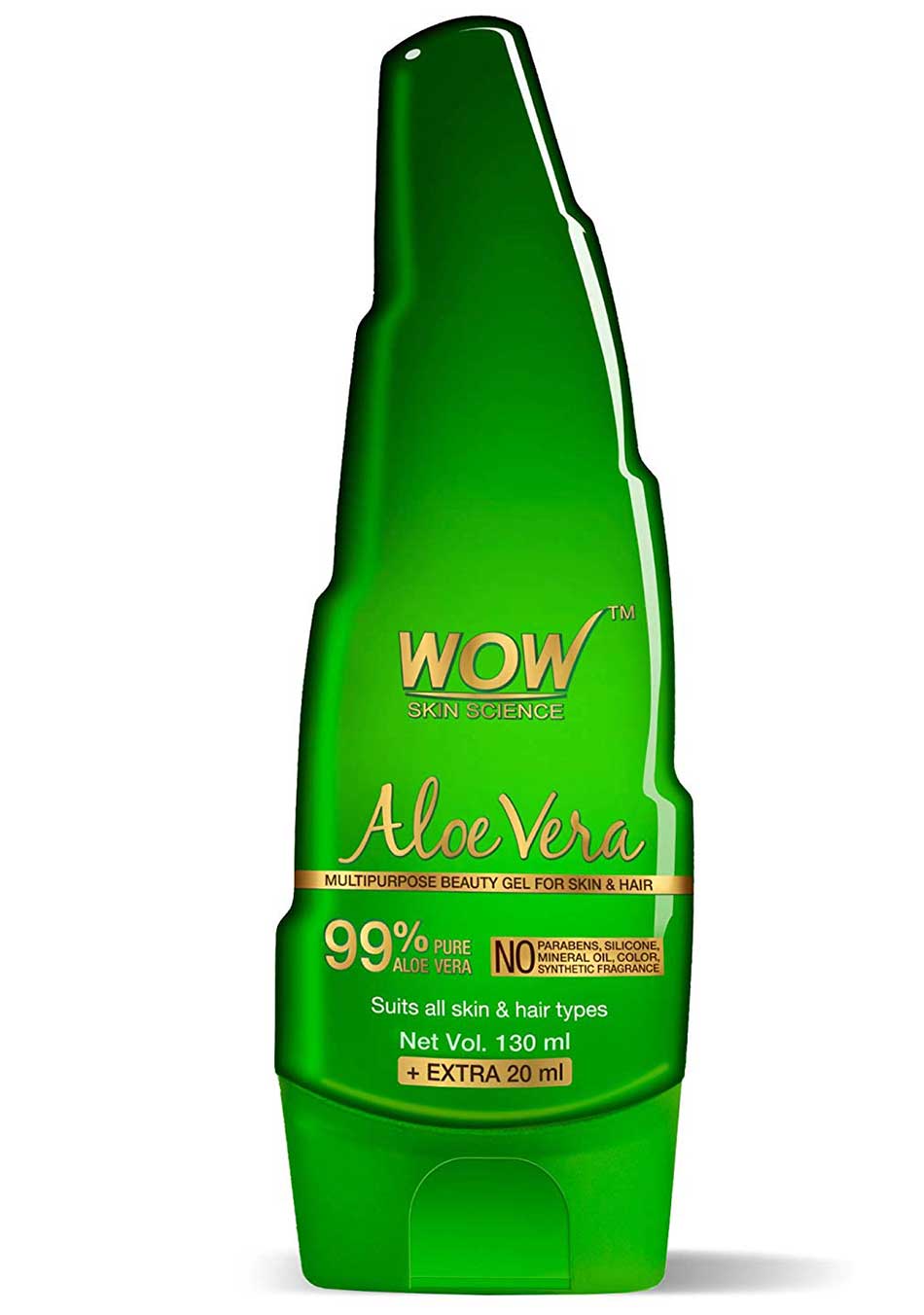 WOW Aloe Vera Multipurpose Beauty Gel for Skin & Hair 130ml