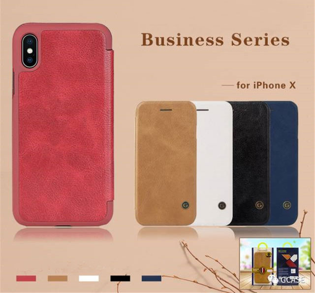 Gcase Business Pu Leather Back Cover For Iphone X