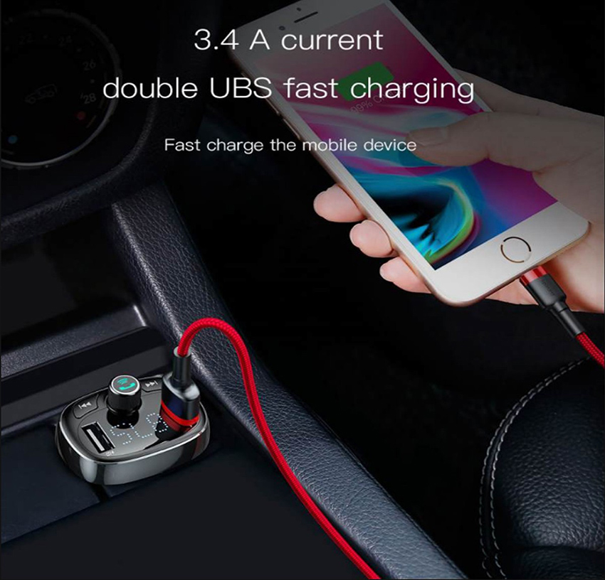 BASEUS-S-09-T-Typed-2-USB-Bluetooth-MP3-