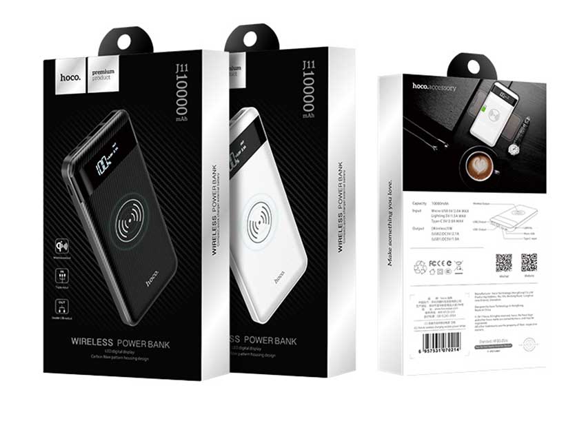 Hoco J11 Wireless Power Bank 10000mah 3