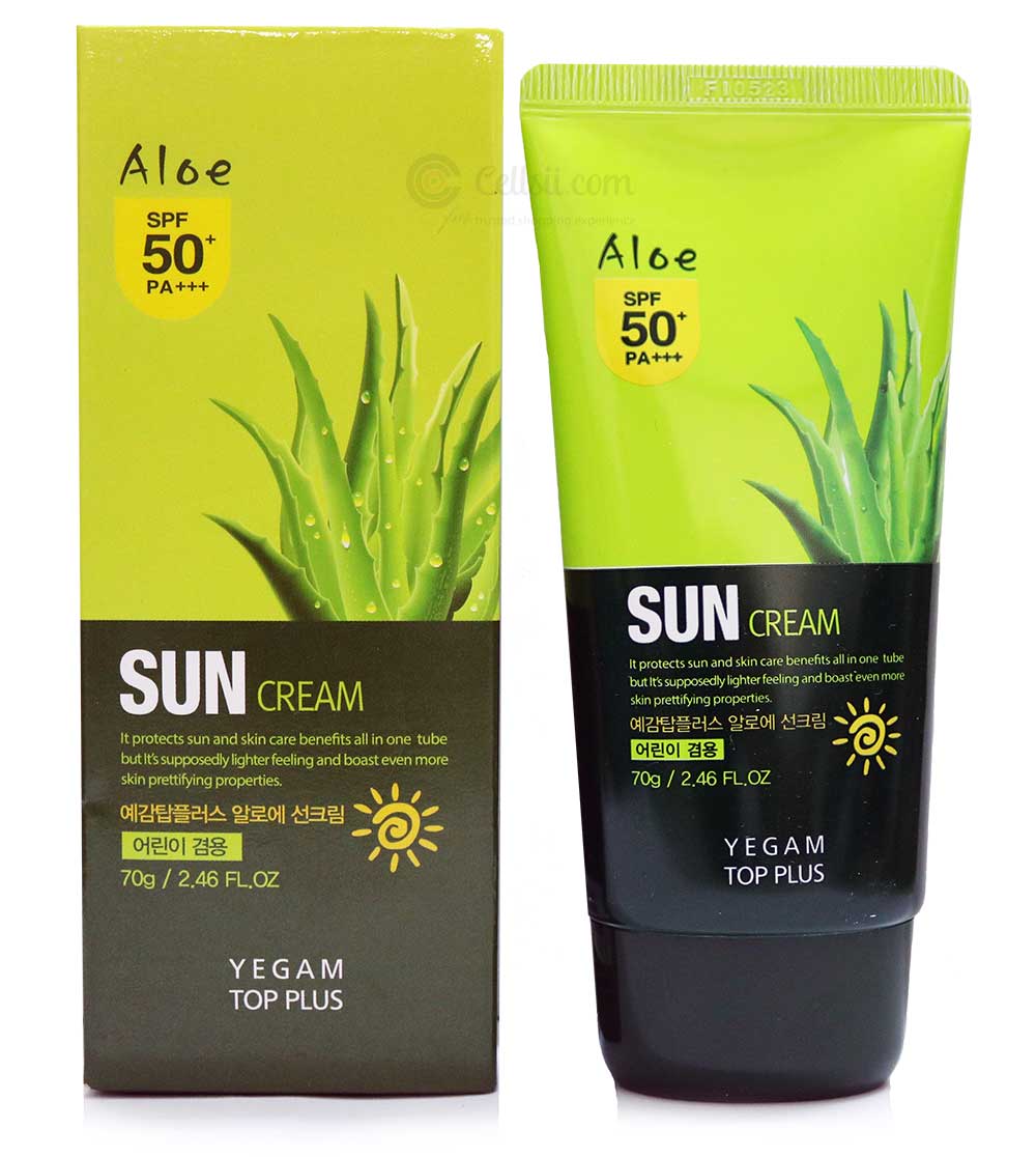 Yegam Top Plus Aloe Sun Cream SPF50+PA+++ 70g