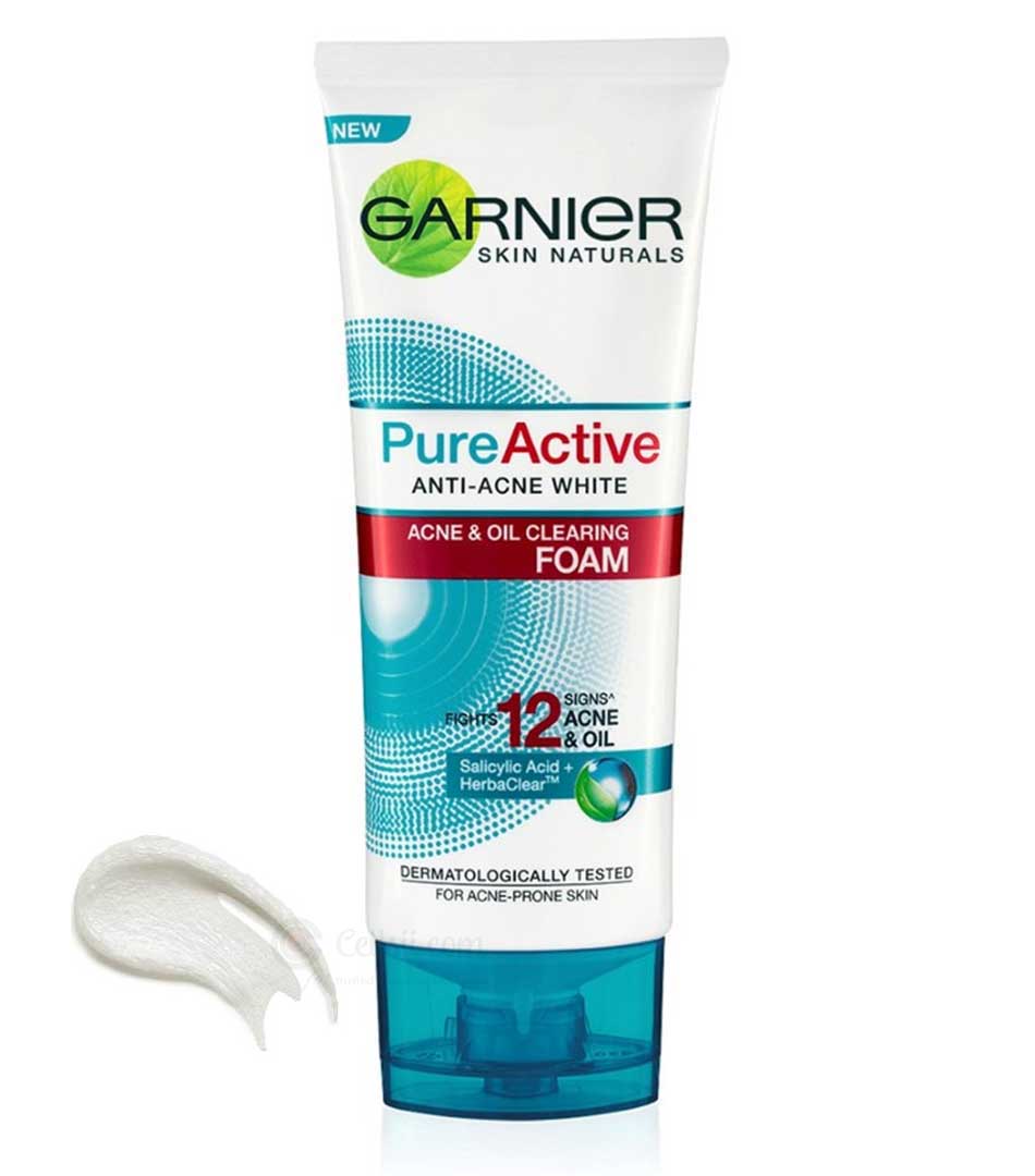 Garnier Pure Active Anti Acne White Oil Clearing Foam 100ml