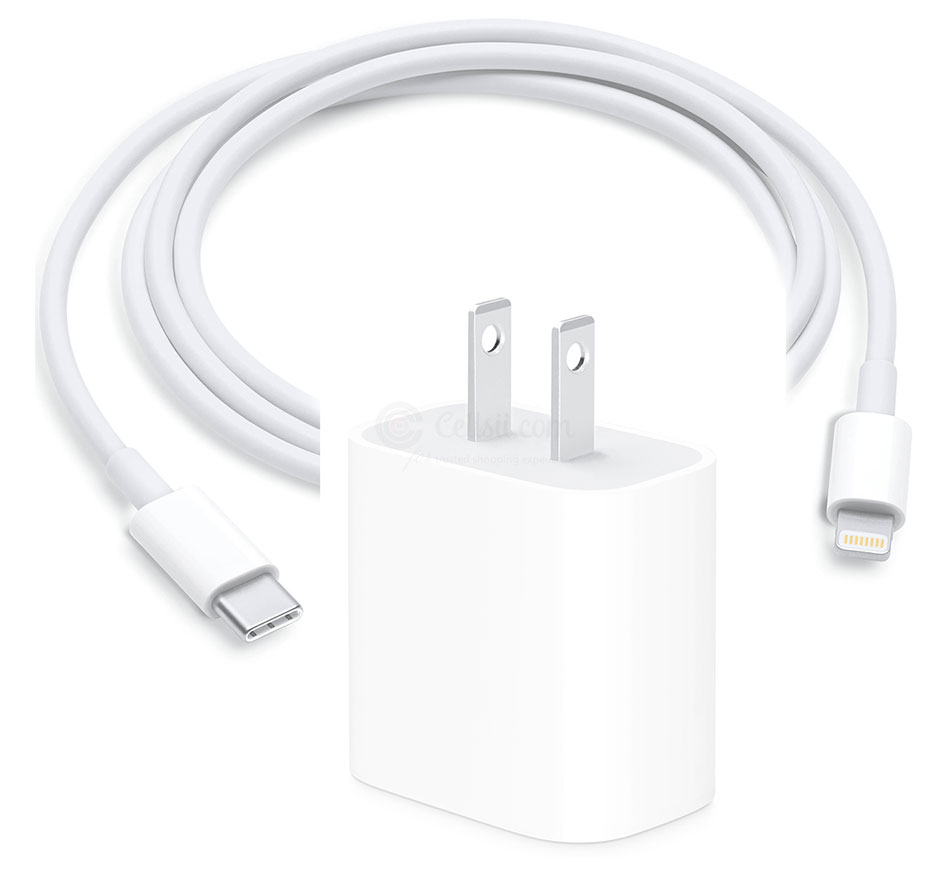 Apple iPhone 18W USB C Lightning Cable & Power Adapter Power Adapters