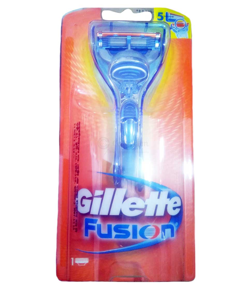 Red Gillette Fusion Razor Gillette Fusion Manual Razor