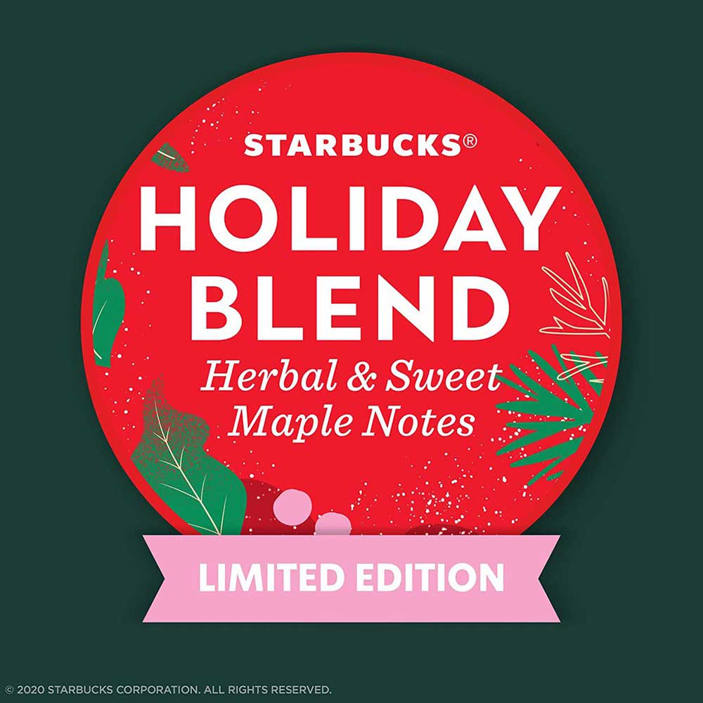 STARBUCKS - 190 g café en grain Holiday Blend