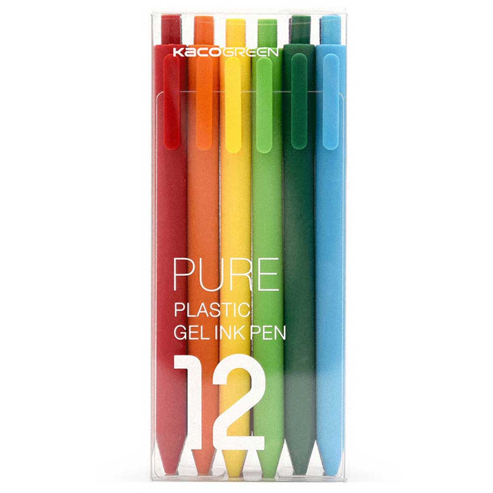 Xiaomi Kaco Pure Plastic Gel Ink Pen Multi Color 12Pcs