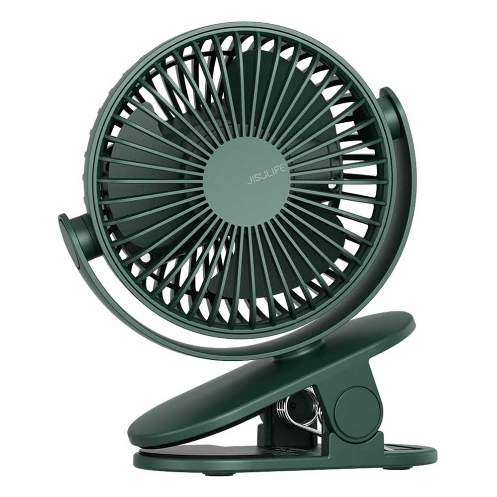 Jisulife FA29/FA29A Clip on Desk 4 Speed Modes 4000mAh Rechargeable Fan