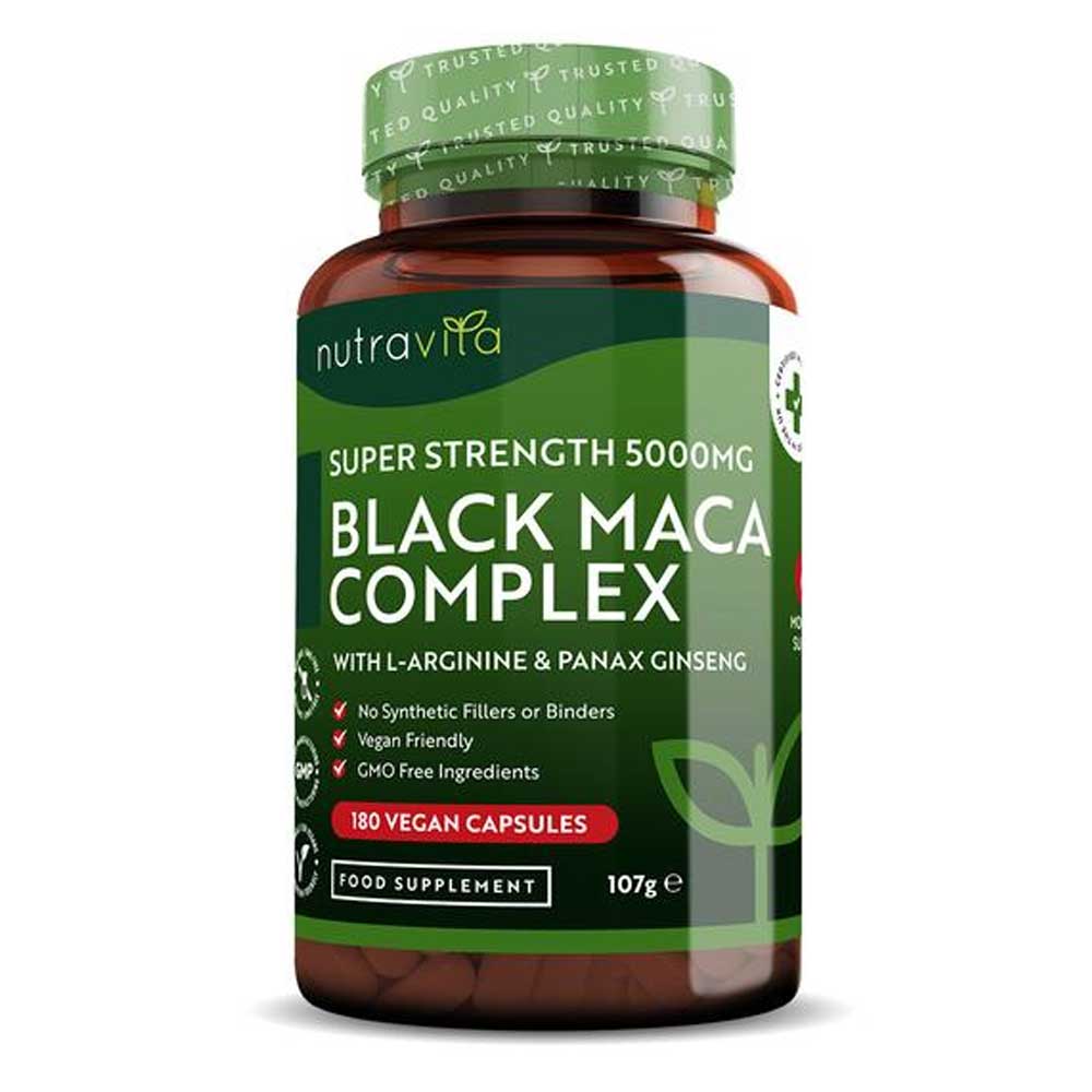 Nutravita Black Maca Root Complex 5000 mg 180 Capsules