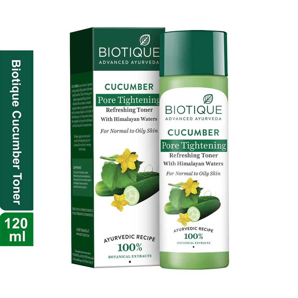Biotique Bio Cucumber Pore Tightening Toner for Normal to Oily Skin 120ml