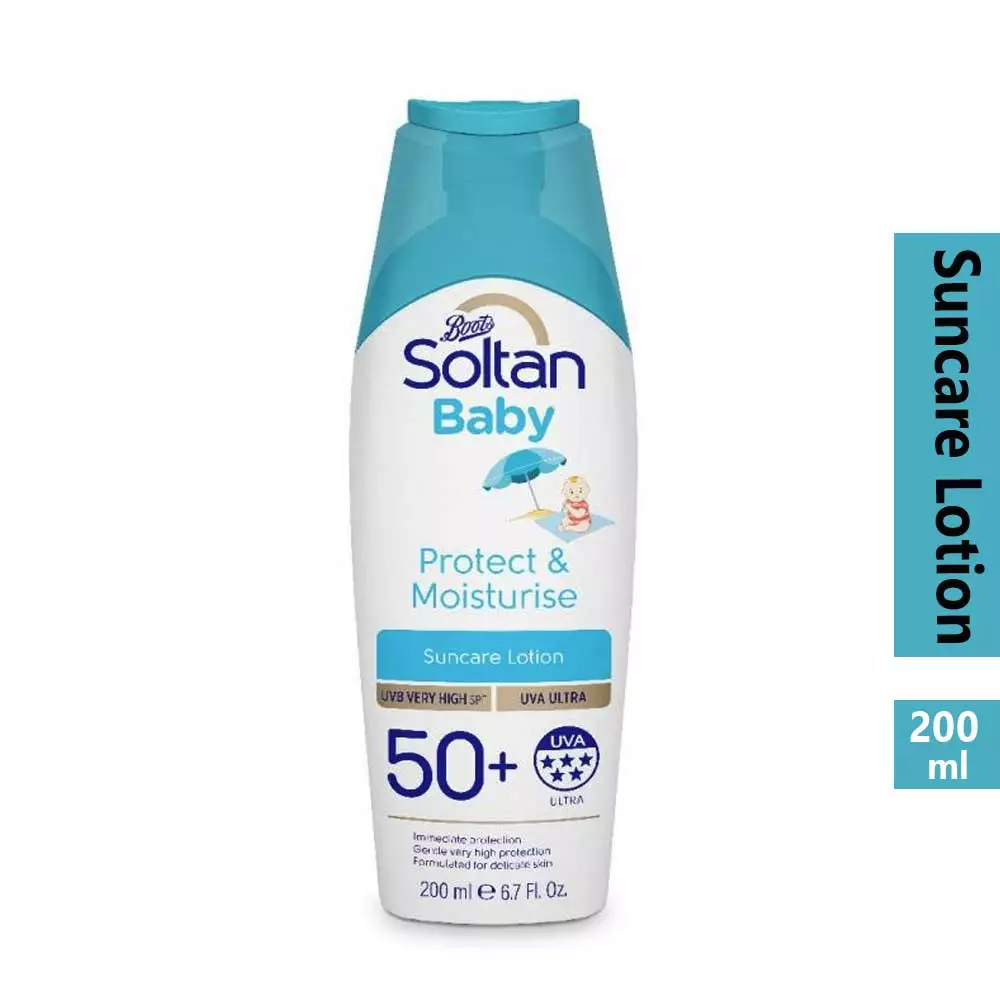 Boots Soltan Baby Protect & Moisturise 50+ Suncare Lotion 200ml