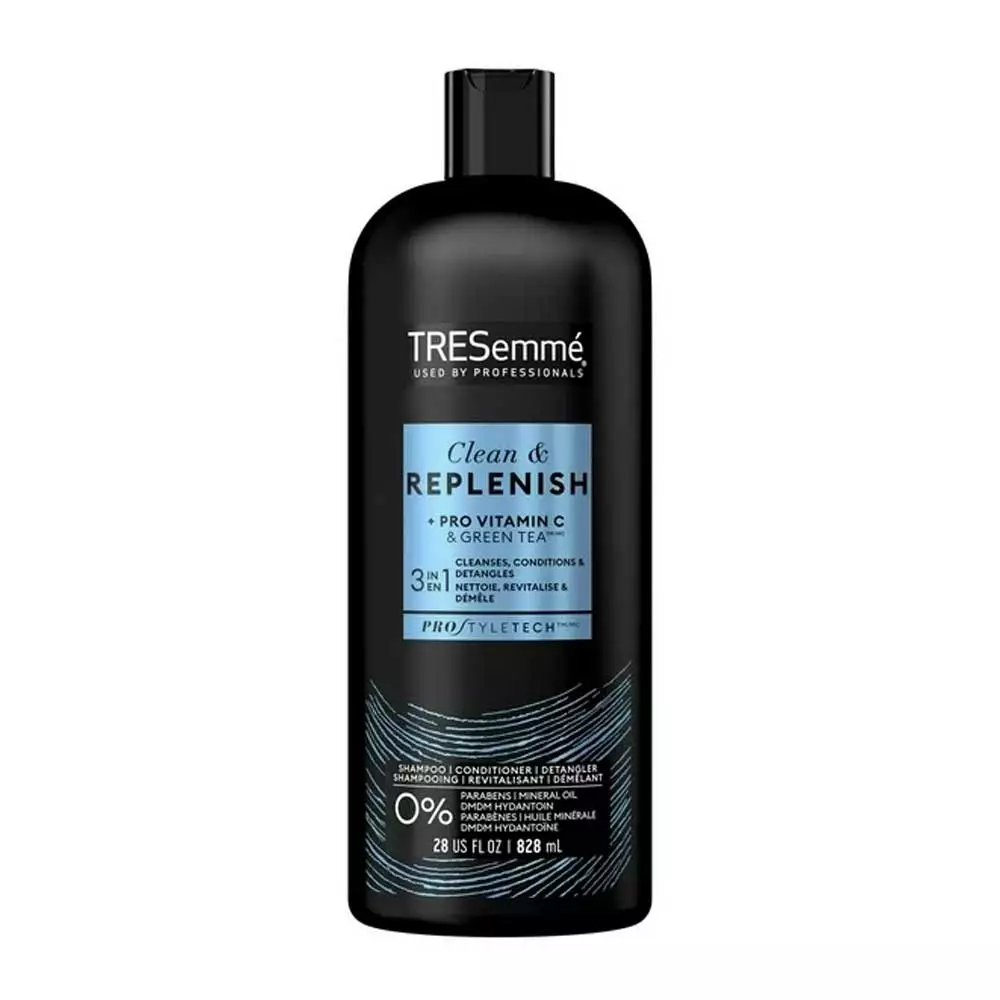 TRESemme Clean & Replenish 3 in 1 Pro Vitamin C & Green Tea Shampoo & Conditioner 828ml