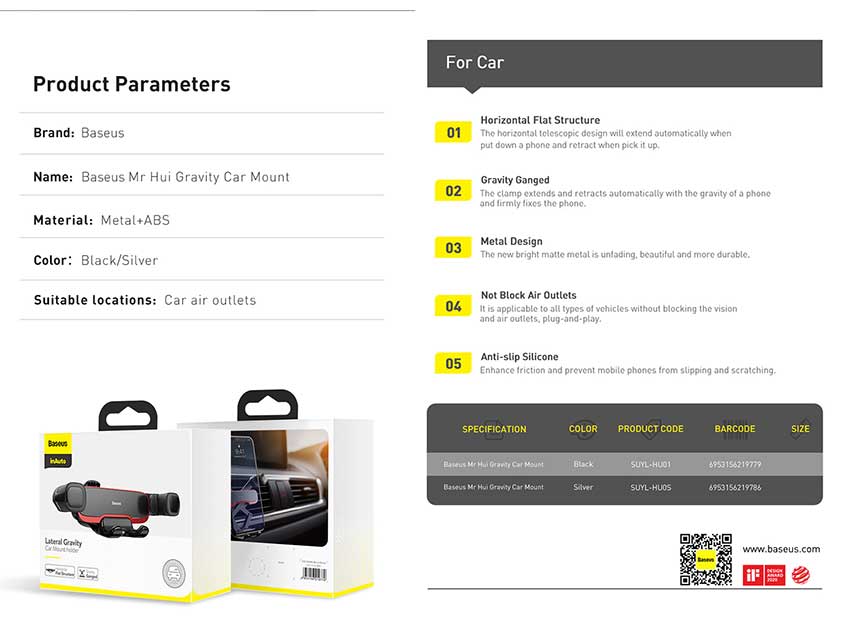 Baseus-Lateral-Gravity-Car-Mount-Holder-