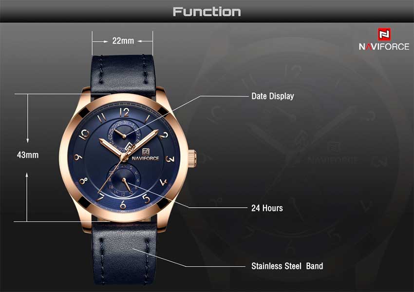 Naviforce NF3004 New Multifunctional Casual Men's Watch Buy in Bangladesh -  Men's Watches