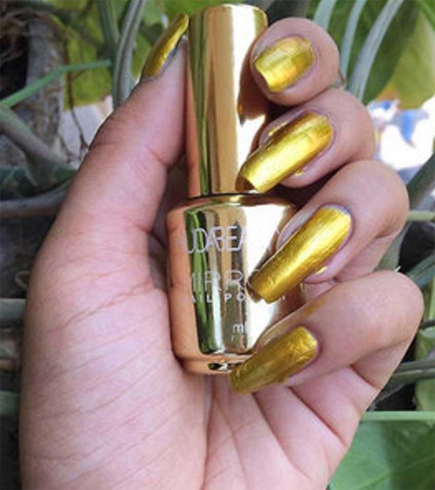 Huda Beauty Mirror Nail Polish Golden 20ml - Makeup