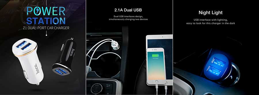 Hoco-Z1-Dual-USB-Smart-Car-Charger-in-Ba