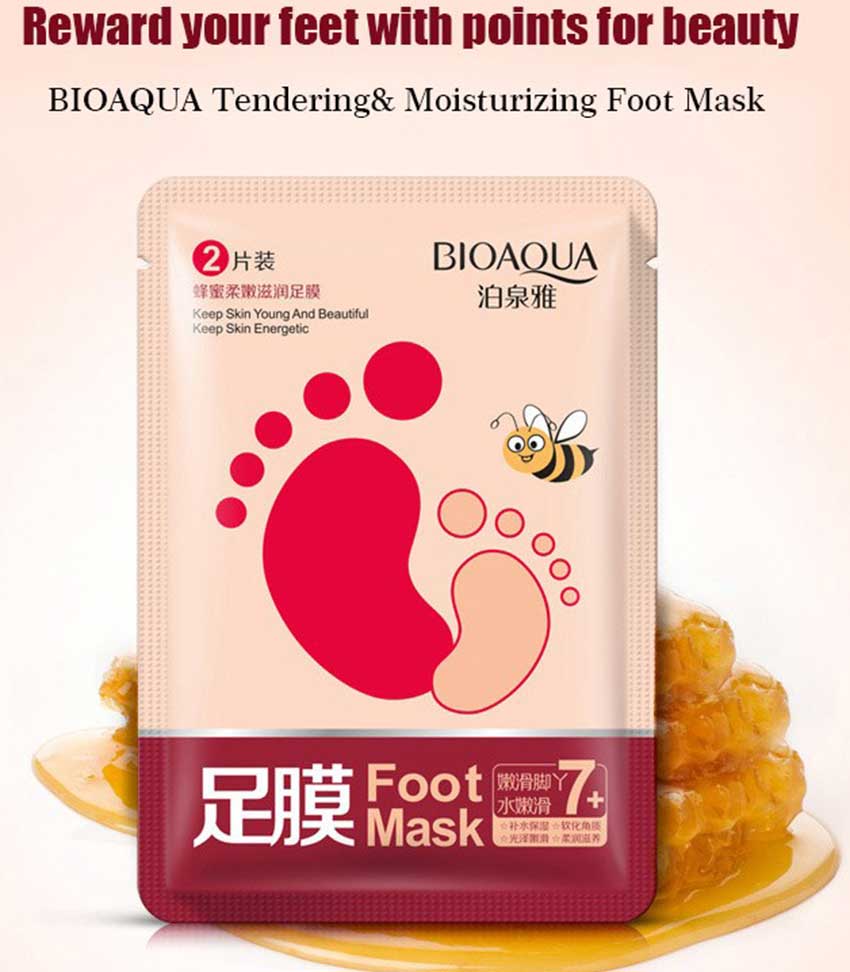BIOAQUA-Tender-and-Moist-Honey-Foot-Mask