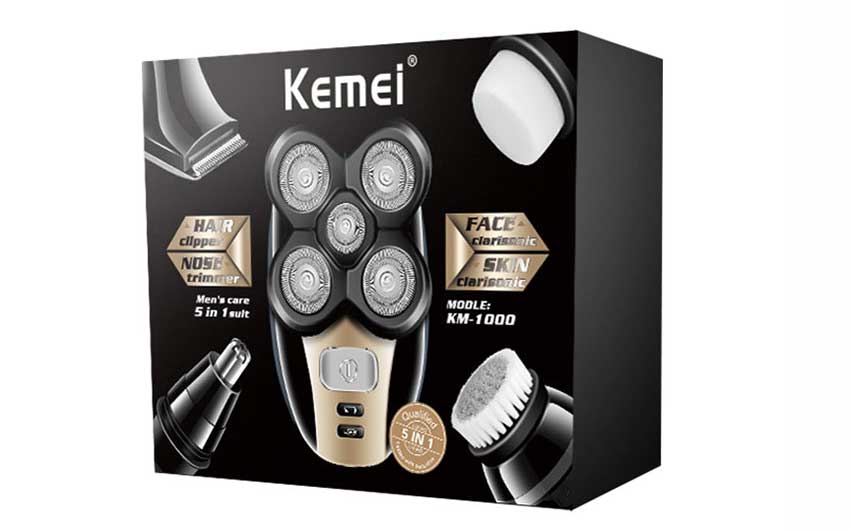 Kemei-KM-1000-Rechargeable-Shaver-5-in-1
