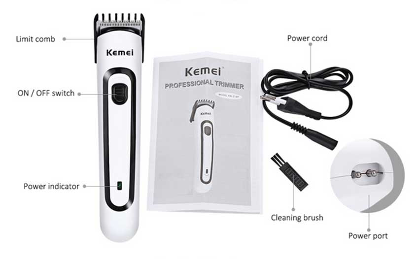Kemei-KM-2169-Rechargeable-Beard-Trimmer
