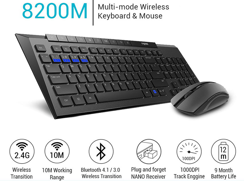 Rapoo-8200M-Wireless-Keyboard-and-Mouse-