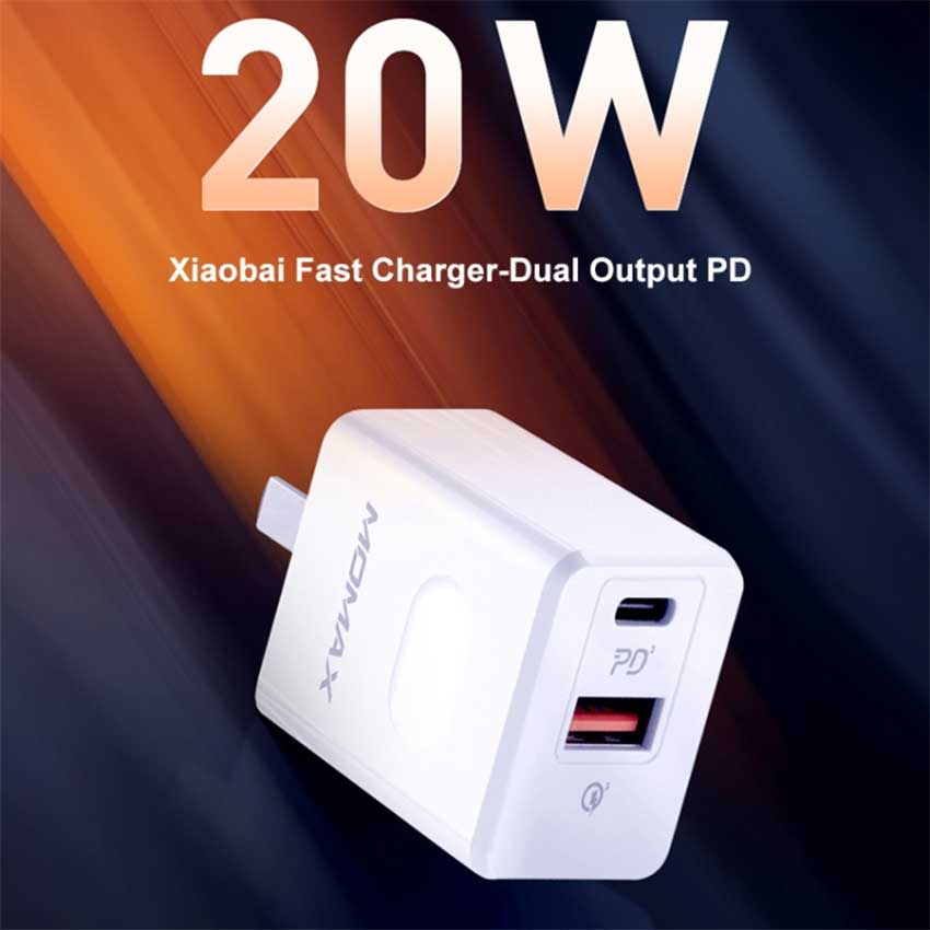 Momax-UM16-Oneplug-20W-Dual-Port-Charger