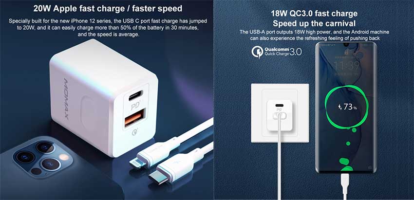 Momax-UM16-Oneplug-20W-Dual-Port-Charger