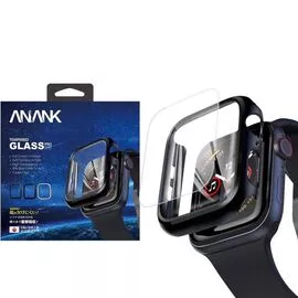 Anank Tempered Glass Pro Screen Protector with Case for Apple Watch 44mm