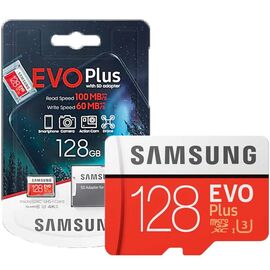 Samsung Evo Plus 128 GB Memory Card With SD Adapter
