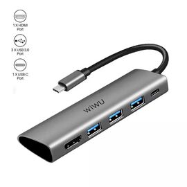 WiWU Alpha  A531H 5-in-1 USB Hub with HDMI