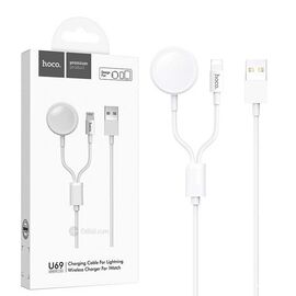 Hoco U69 2 in 1 for Lightning iWatch Wireless Charging Cable