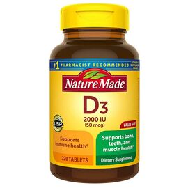 Nature Made Vitamin D3 2000 IU 220 Tablets