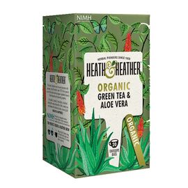 Heath & Heather Organic Green Tea with Aloe Vera 20 Tea Bags