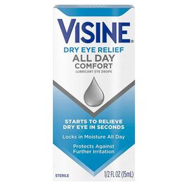 Visine Dry Eye Relief All Day Comfort Lubricant Eye Drops 15ml