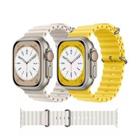 Marine Double Buckle Apple Silicone Strap