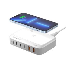 Momax Q.Plug Box 6-Port GaN with Wireless Charging 100W