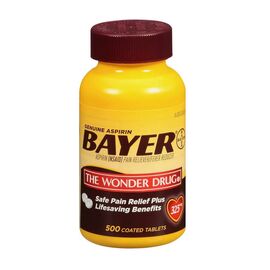 Bayer Aspirin The Wonder Drug 325mg 500 Tablets