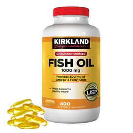 Kirkland Signature Fish Oil 1000mg 400 Softgels