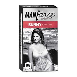 Manforce Ribbed & Dotted Sunny Edition Condoms 10 Pcs