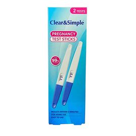 Clear & Simple Pregnancy Test Sticks 2 Tests