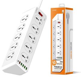 LDNIO 10 Outlet Sockets 6 USB Ports PD & QC3.0 Power Extension