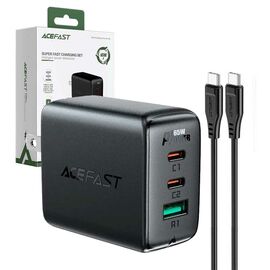 Acefast A15 PD 65W 3 Port Fast Charger with Cable