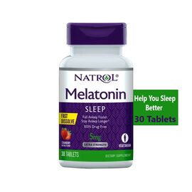 Natrol Melatonin 3mg Strawberry Flavor Fast Dissolve 30 Tablets