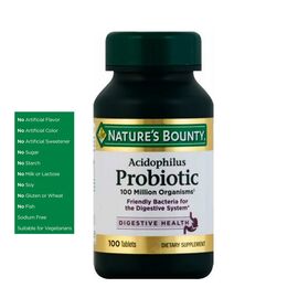 Nature's Bounty Acidophilus Probiotic 100 Capsules