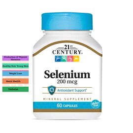 21st Century Selenium 200mcg 60 Capsules