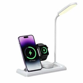 Usams US-CD195 Wireless Charging Holder with Table Lamp