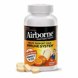Airborne 1000mg Vitamin C Chewable with Zinc 75 Tablets