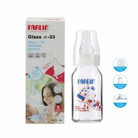 Farlin Glass α-33 Anti Colic Nipple Feeding Bottle 120ml