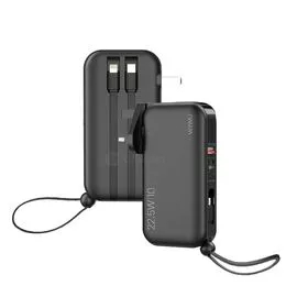 WiWU 3 in 1 Quick Wall Charger & Power Bank 10000mAh with Cables
