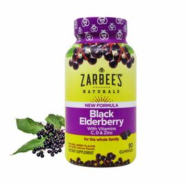 Zarbees Black Elderberry with Vitamins C, D & Zinc 90 Gummies