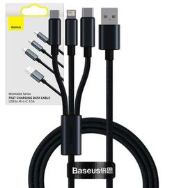 Baseus USB to M+L+C 3.5A Fast Charging Data Cable